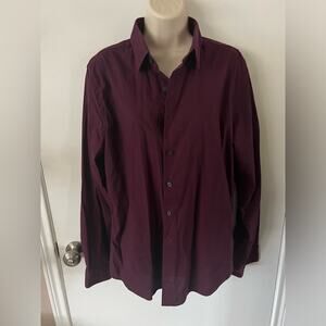 Burgundy Long Sleeve Button Up M